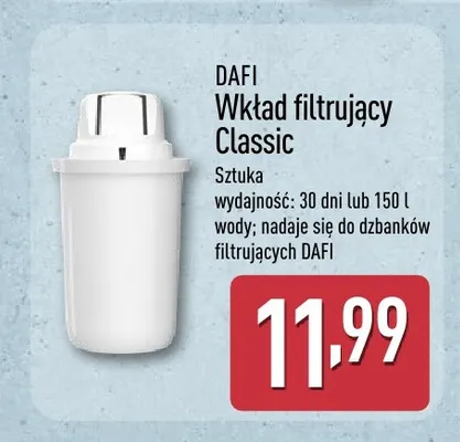 Wkład filtrujący Dafi Classic promocja w Aldi