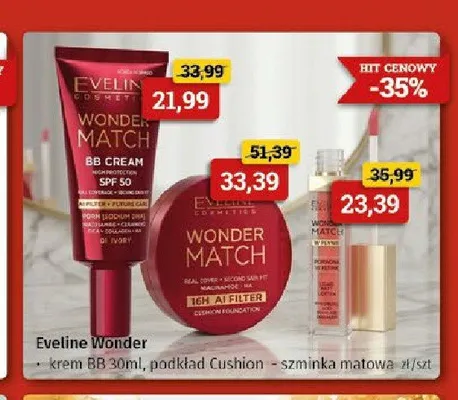 Szminka matowa Eveline Wonder Match promocja w Drogeria Kosmyk