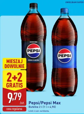 Napój gazowany Pepsi Zero Cukru promocja w Aldi