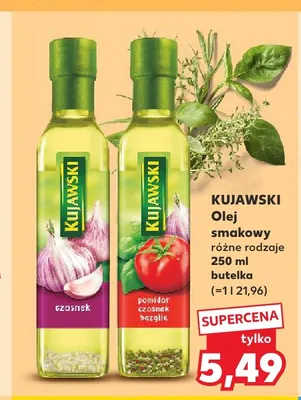 Olej rzepakowy smakowy Kujawski czosnek promocja w Kaufland