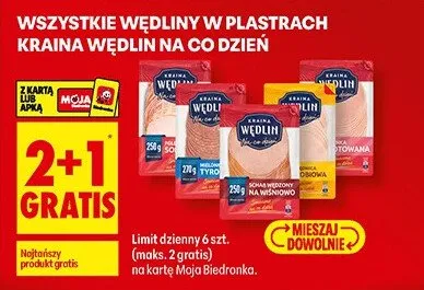 Wędliny w plastrach Kraina Wędlin na co dzień promocja w Biedronka