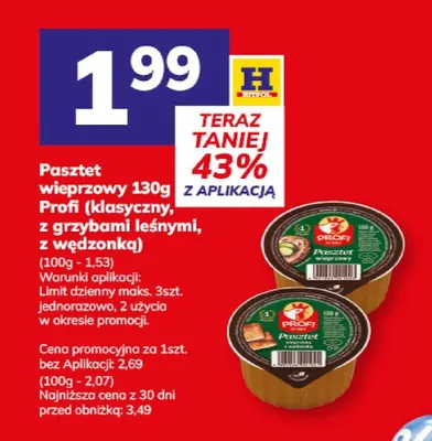 Pasztet wieprzowy Profi klasyczny, z grzybami leśnymi, z wędzonką promocja w Hitpol