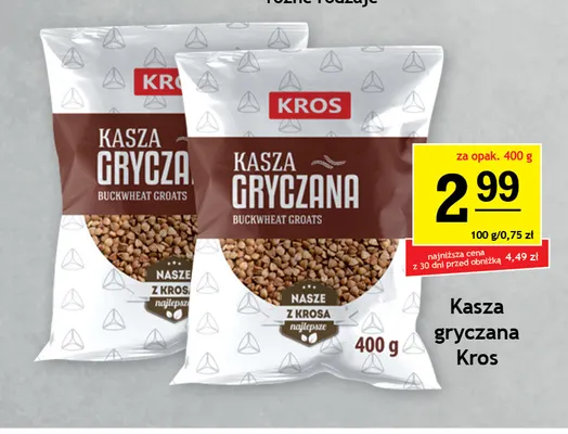 Kasza gryczana Kros promocja w Gram Market