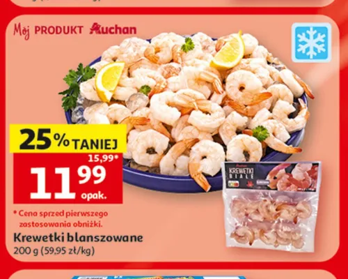 Krewetki blanszowane Mój Produkt Auchan promocja w Auchan