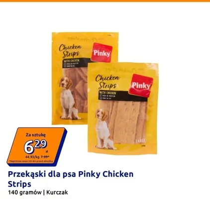 Przekąski dla psa Pinky Chicken Strips kurczak promocja w Action