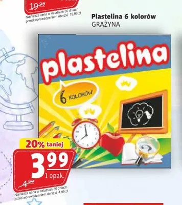 Plastelina 6 kolorów Grażyna promocja w Prim Market
