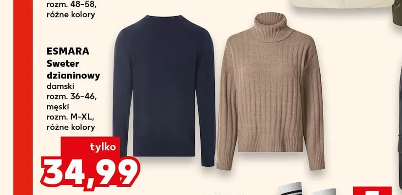 Sweter dzianinowy męski Esmara promocja w Kaufland