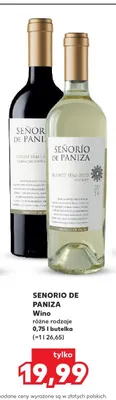 Wino białe Señorío de Paniza Blanco Semi-Seco promocja w Kaufland