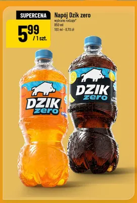 Napój gazowany Dzik Zero Orange promocja w POLOmarket