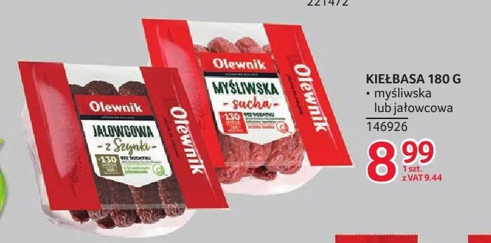 Kiełbasa Olewnik promocja w Selgros