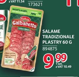 Salame Tradizionale plastry Galbani promocja w Selgros