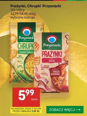 Chrupki Przysnacki Zielona Cebulka promocja w Delikatesy Centrum