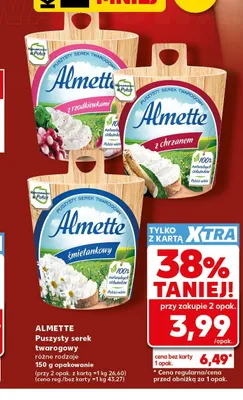 Serek twarogowy puszysty Almette z rzodkiewkami promocja w Kaufland