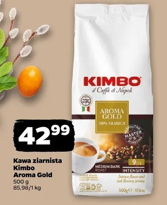 Kawa ziarnista Kimbo Aroma Gold promocja w Netto