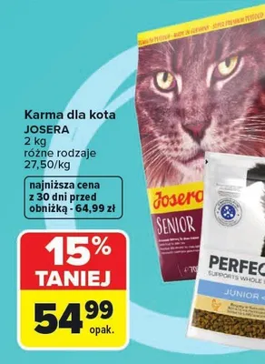 Karma dla kota Josera promocja w Carrefour Market