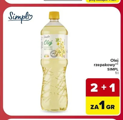 Olej rzepakowy Simpl promocja w Carrefour Market