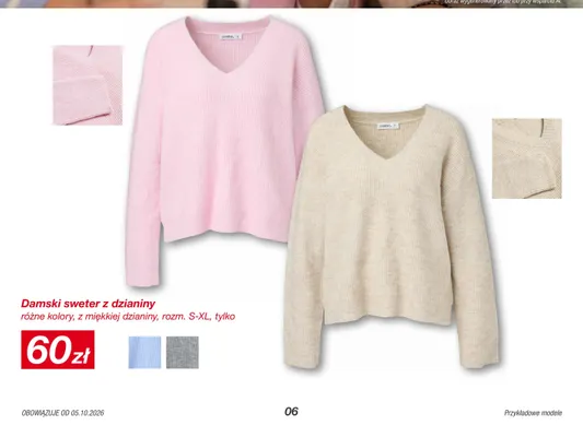 Damski sweter z dzianiny Janina promocja w KiK
