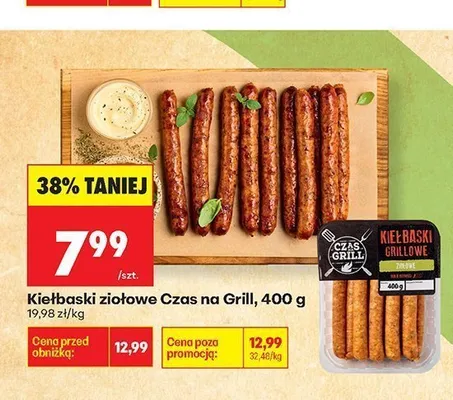 Kiełbaski ziołowe Czas na Grill promocja w Biedronka