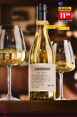 Wino białe wytrawne Exclusive Selection Chardonnay promocja w Biedronka