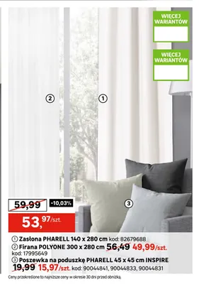 Poszewka na poduszkę Pharell 45x45 cm Inspire promocja w Leroy Merlin