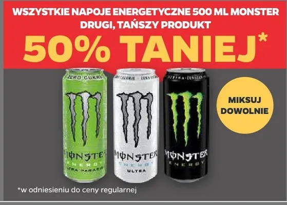 Napoje energetyczne 500ml wszystkie rodzaje promocja w Netto