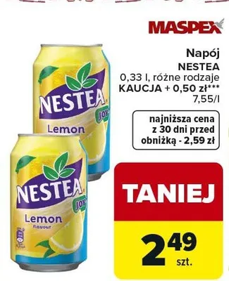Napój Lemon różne rodzaje promocja w Carrefour