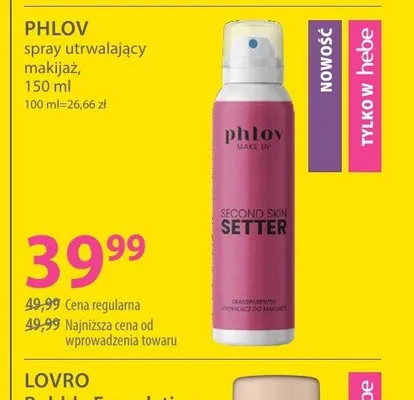 Spray utrwalający makijaż Phlov promocja w Hebe