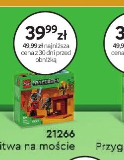 Klocki LEGO Minecraft 21266 Bitwa na moście promocja w Dzień Dziecka