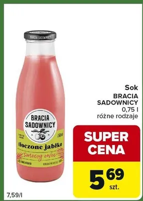 Sok Bracia Sadownicy różne rodzaje promocja w Carrefour Express