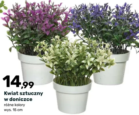 Kwiat sztuczny w doniczce promocja w Bricomarche