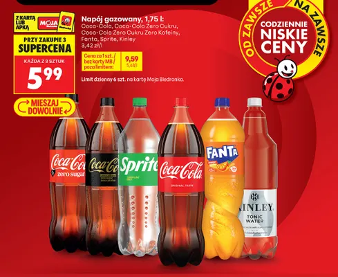 Napój gazowany Kinley promocja w Biedronka