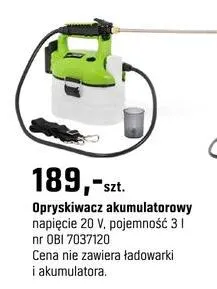 Opryskiwacz akumulatorowy promocja w OBI