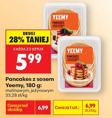 Pancakes z sosem jeżynowym promocja w Biedronka