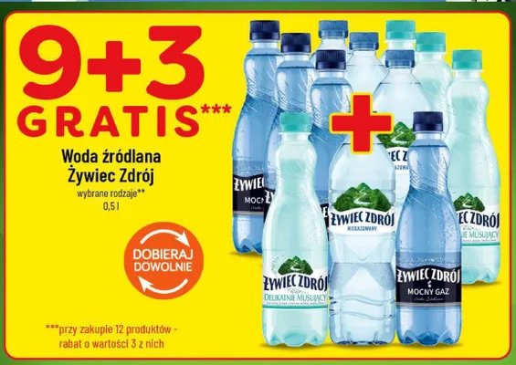 Woda źródlana Żywiec Zdrój Mocny Gaz promocja w POLOmarket
