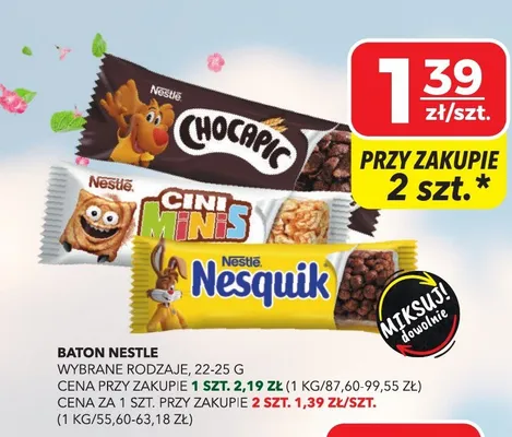Baton Chocapic, Cini Minis, Nesquik promocja w Top Market