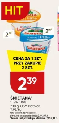 Śmietana 18% promocja w Chata Polska