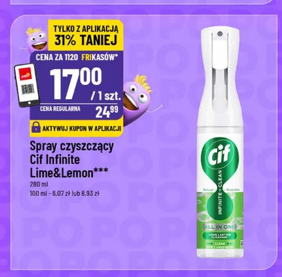 Spray czyszczący Cif Infinite Lime & Lemon promocja w POLOmarket