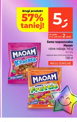 Guma rozpuszczalna Maoam Happy Fruttis promocja w Dealz