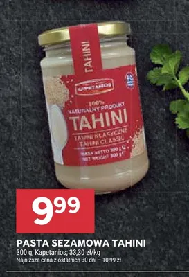 Pasta sezamowa Tahini Kapetanios promocja w Stokrotka