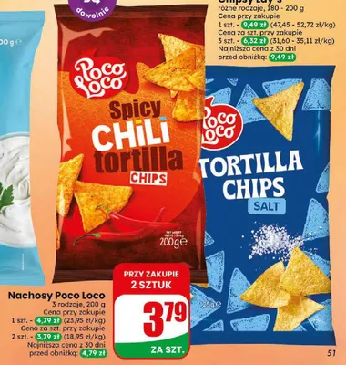 Nachosy Poco Loco Spicy Chili promocja w Dino