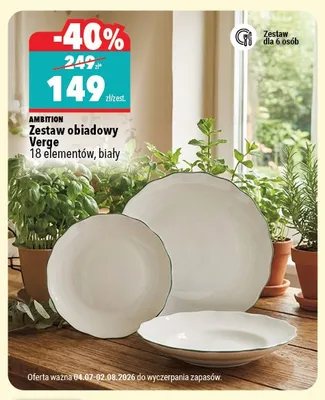 Zestaw obiadowy Ambition Verge promocja w Biedronka Home