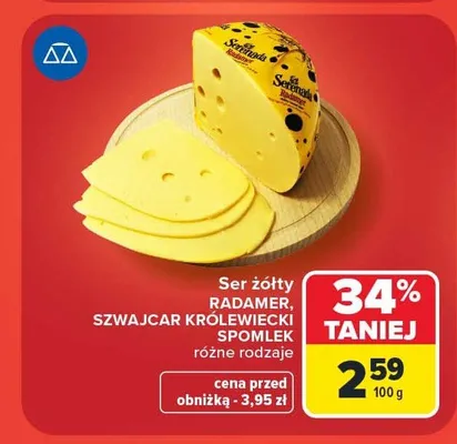 Ser żółty Radamer Serenada promocja w Carrefour Market