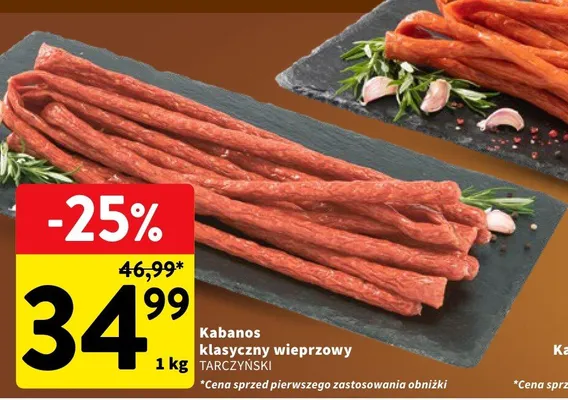 Kabanos klasyczny wieprzowy promocja w Intermarche