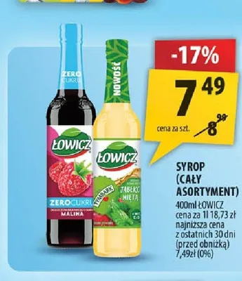 Syrop Łowicz Jabłko Mięta promocja w Arhelan