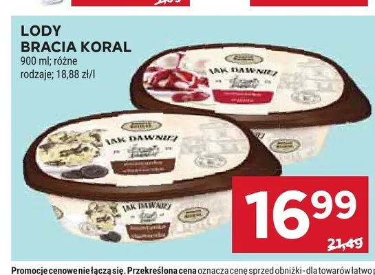 Lody Bracia Koral promocja w Stokrotka