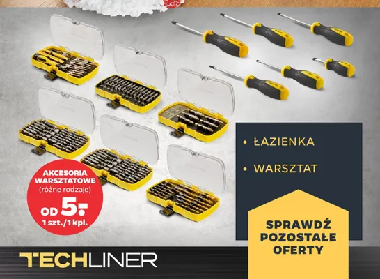 Akcesoria warsztatowe Techliner promocja w Netto