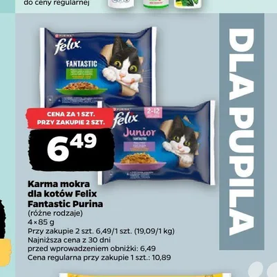 Karma mokra dla kotów Felix Fantastic Purina promocja w Netto