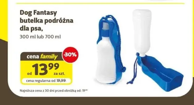 Butelka podróżna dla psa Dog Fantasy 300 ml promocja w Super Zoo