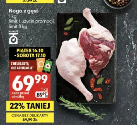 Noga z gęsi promocja w Delikatesy Centrum