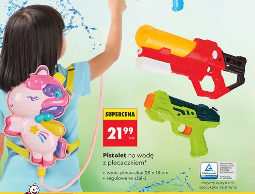 Pistolet na wodę z plecaczkiem promocja w Biedronka